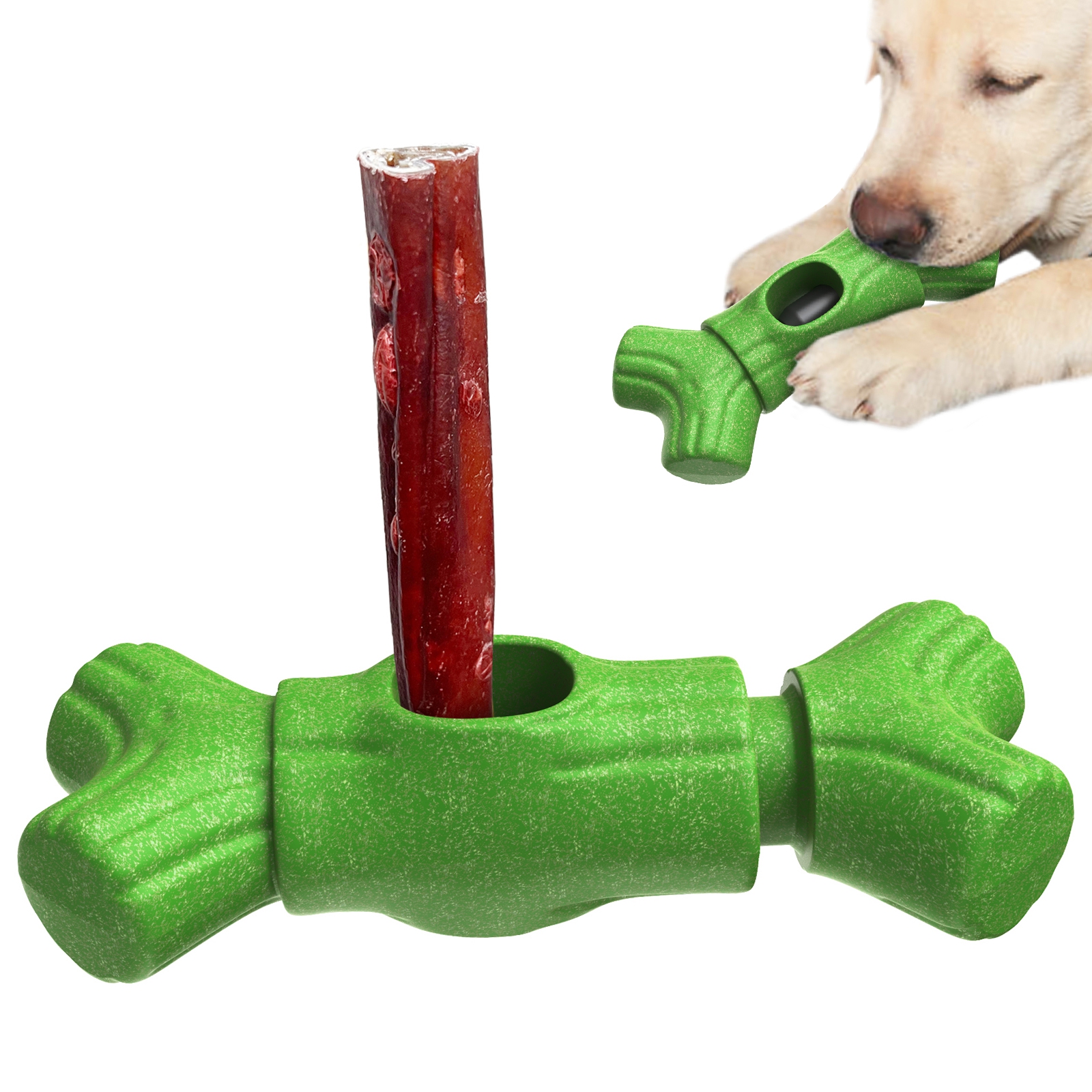 KADTC DOG DURABLE BULLY STICK HOLDER GREEN