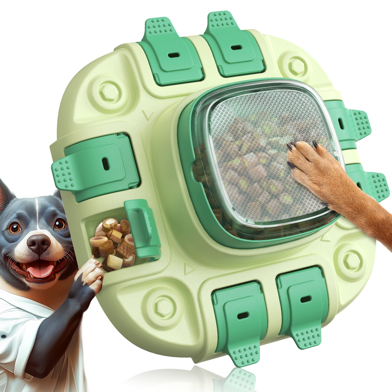 KADTC 2 IN 1 Levels Dog Puzzle Feeder Toy