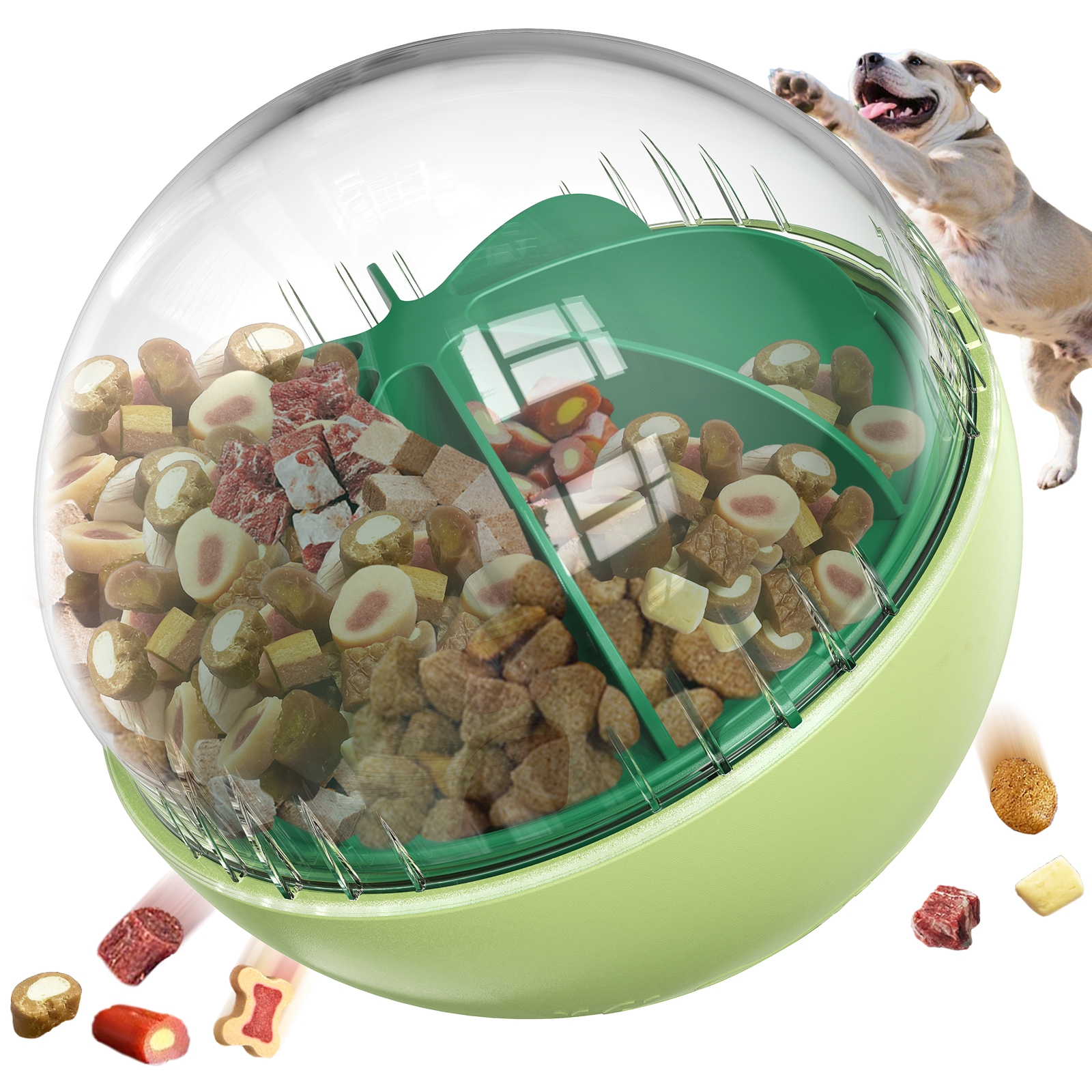 KADTC Extra-Large Size Wobble Giggle Dog Treat Dispenser Ball