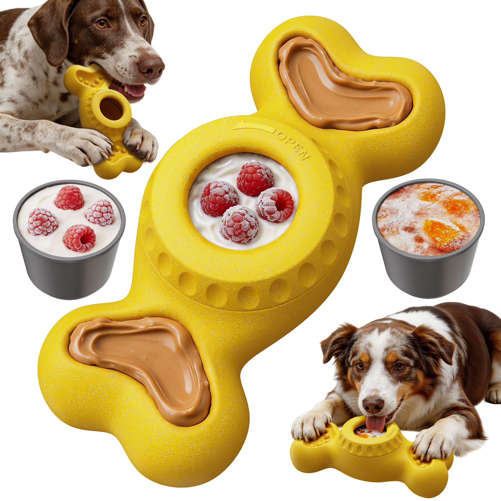KADTC Large-Size Dog Enrichment Toy Freeze Bone & Durable Chew