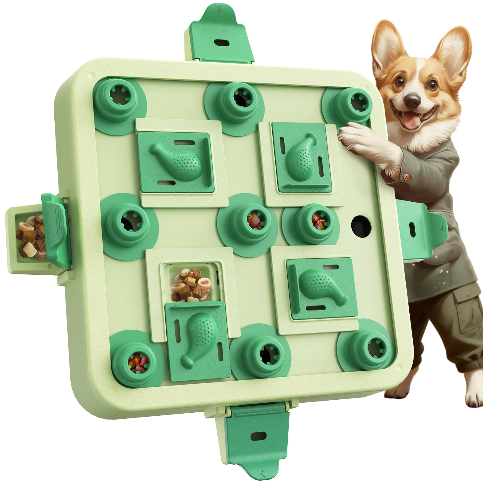 KADTC 3 Levels IN 1 Dog Chess Puzzle Toy Easy-to-Advanced