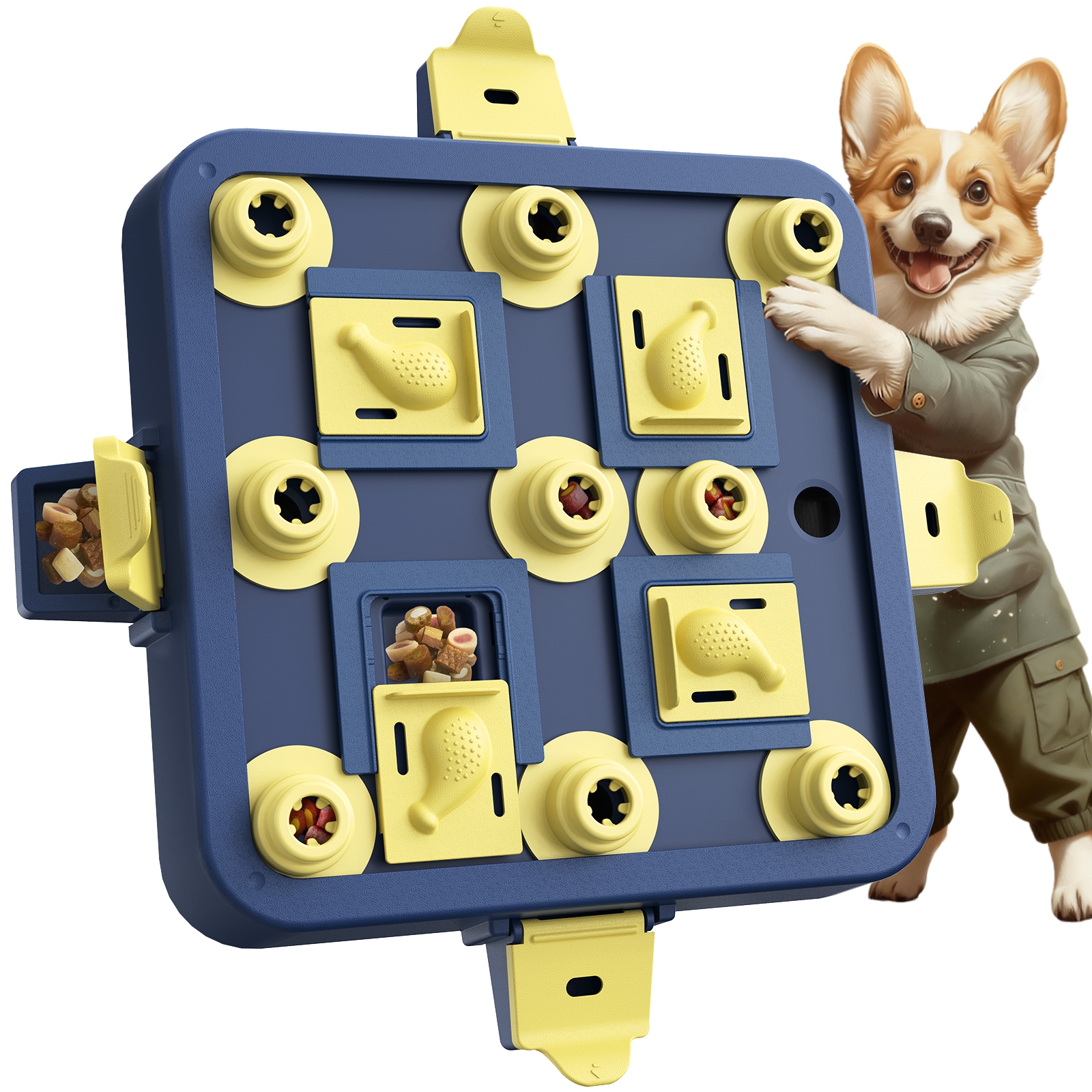 KADTC 3 Levels IN 1 Dog Chess Puzzle Toy Easy-to-Advanced