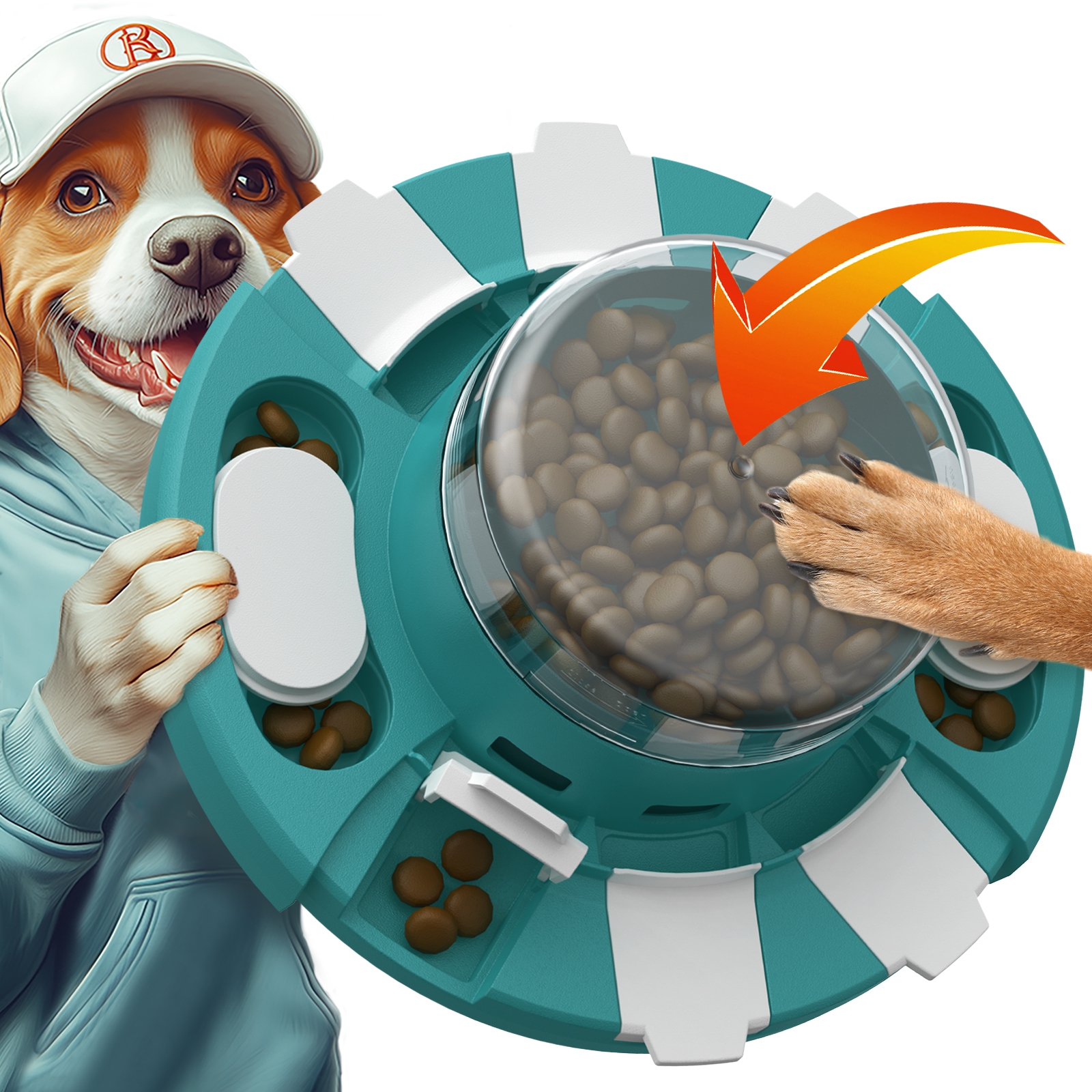 KADTC 2 Levels of Challenge Dog Puzzle Toy Slow Feeder